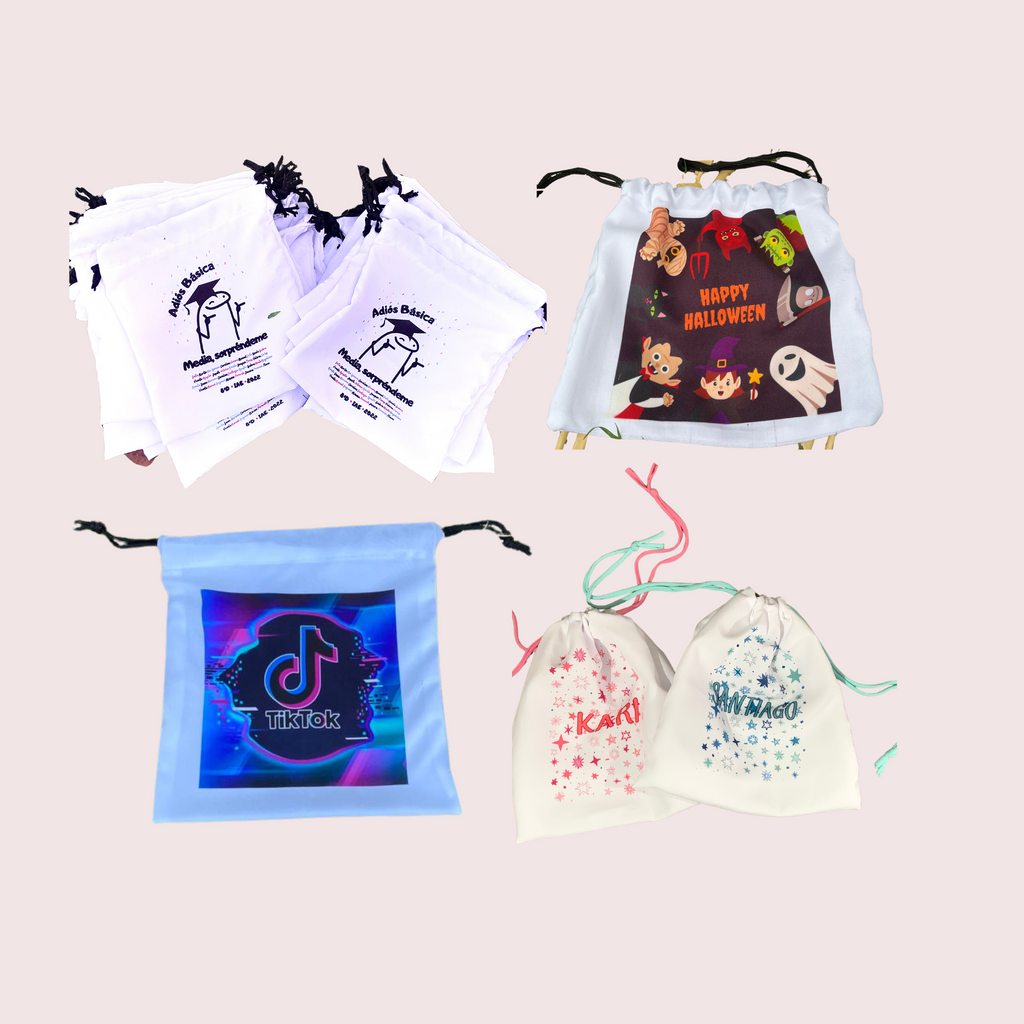 Bolsa saco  personalizado estampado sublimación 