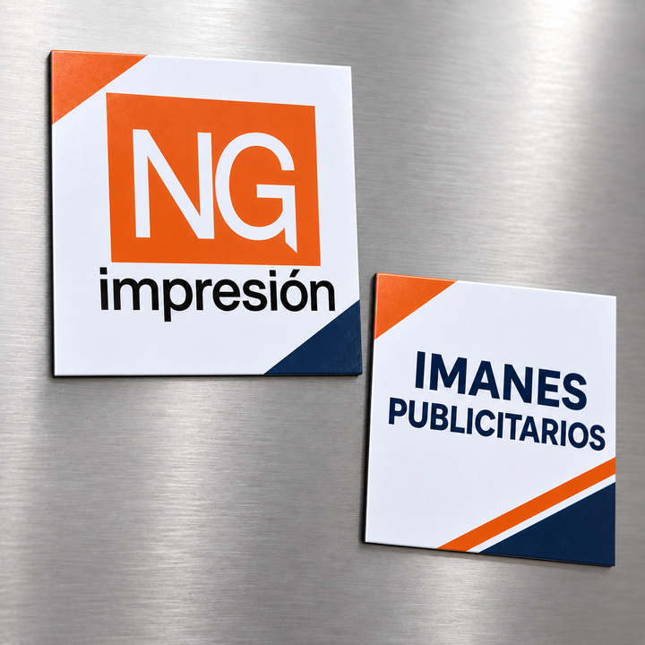 Imanes publicitarios personalizados NG Impresión con esquinas rectas