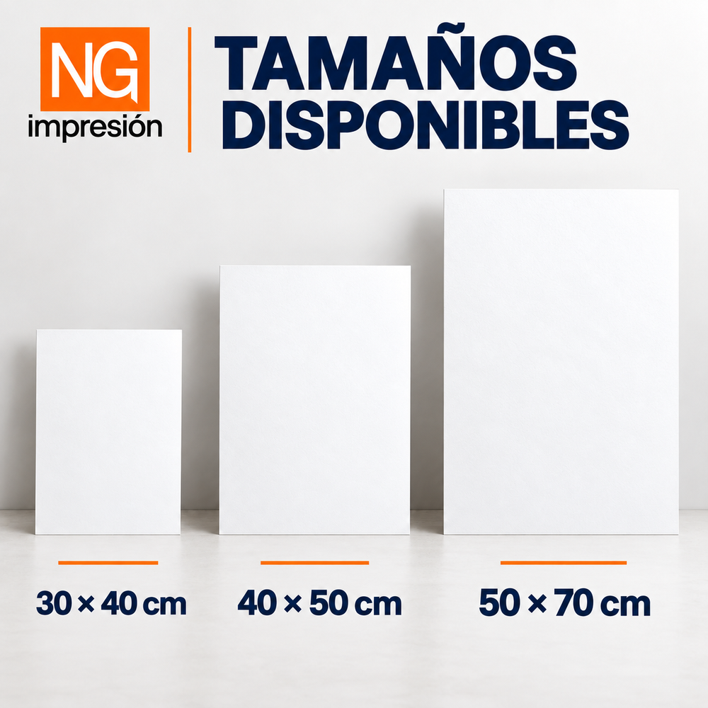 Tamaños disponibles de póster personalizado y afiche impreso