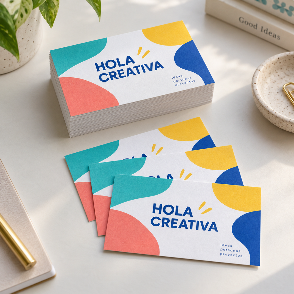 Tarjeta de presentación colorida y alegre personalizada